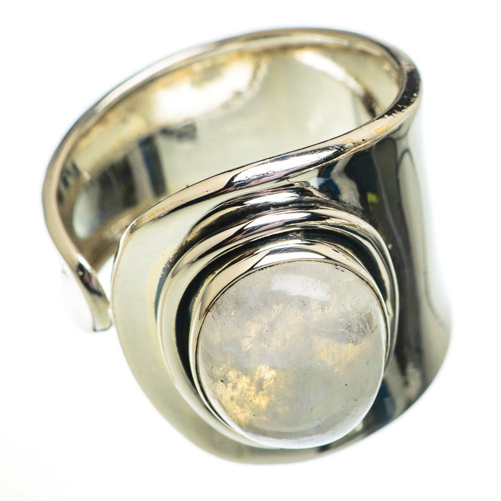Rainbow Moonstone Rings handcrafted by Ana Silver Co - RING70677