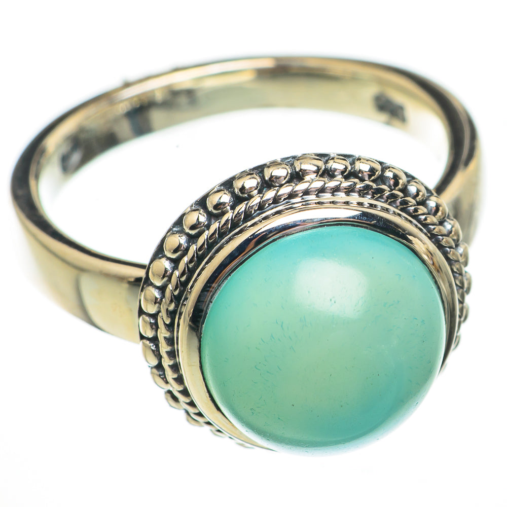 Aqua Chalcedony Rings handcrafted by Ana Silver Co - RING70689