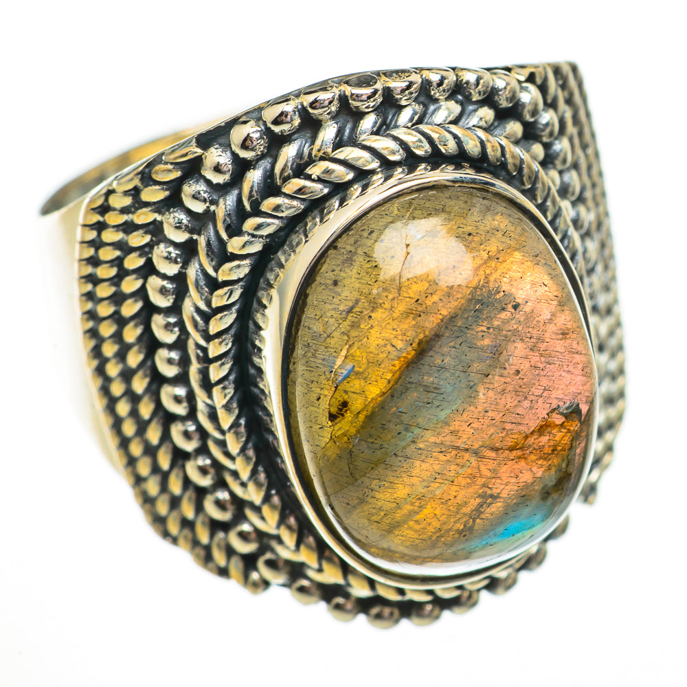 Labradorite Rings handcrafted by Ana Silver Co - RING70690