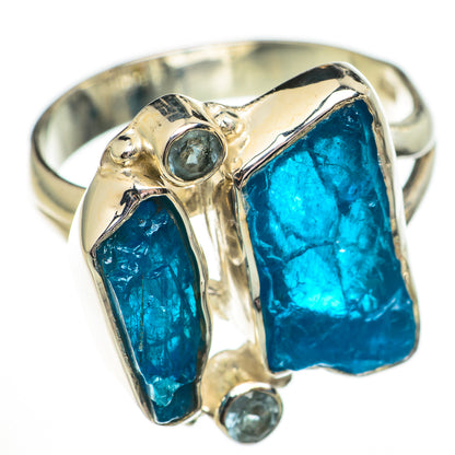 Blue Fluorite Rings handcrafted by Ana Silver Co - RING70691