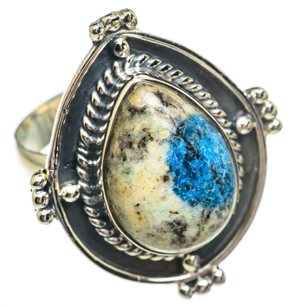 K2 Blue Azurite Rings handcrafted by Ana Silver Co - RING70723