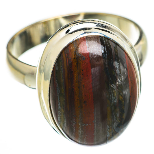 Red Tiger Eye Rings handcrafted by Ana Silver Co - RING70736
