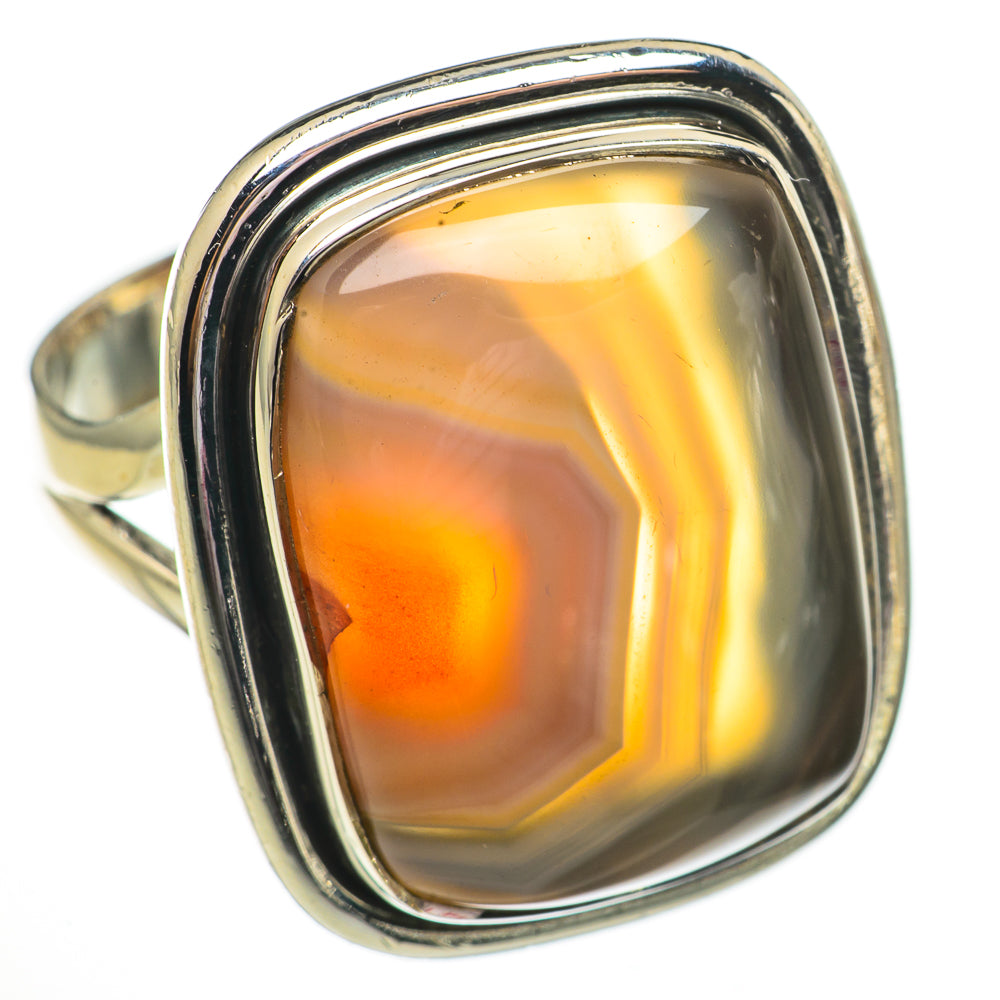Botswana Agate Rings handcrafted by Ana Silver Co - RING70739