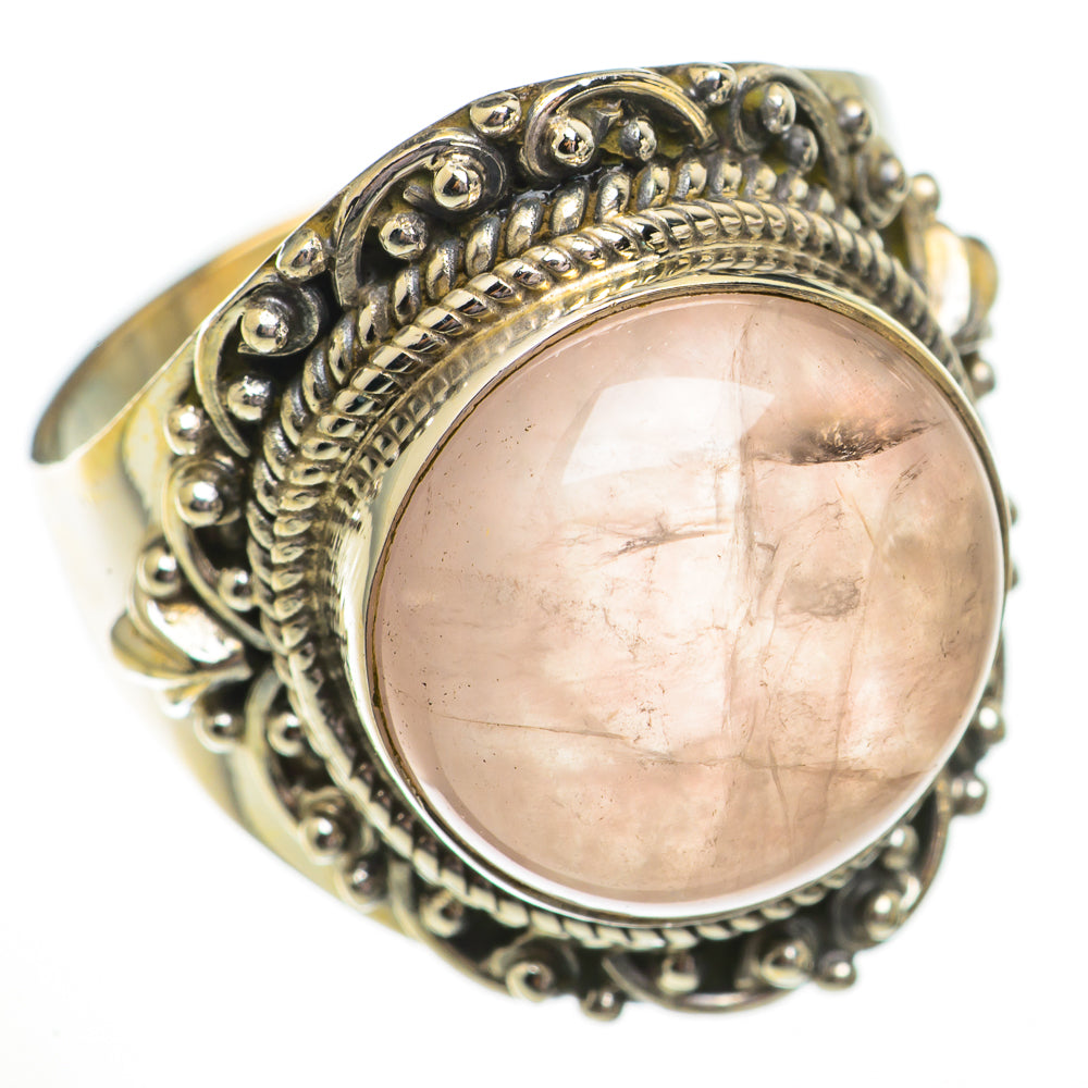 Rose Quartz Rings handcrafted by Ana Silver Co - RING70741