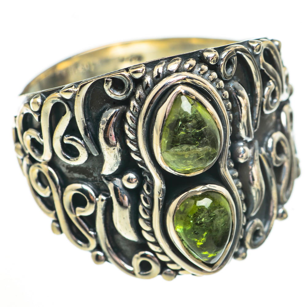 Green Tourmaline Rings handcrafted by Ana Silver Co - RING70766