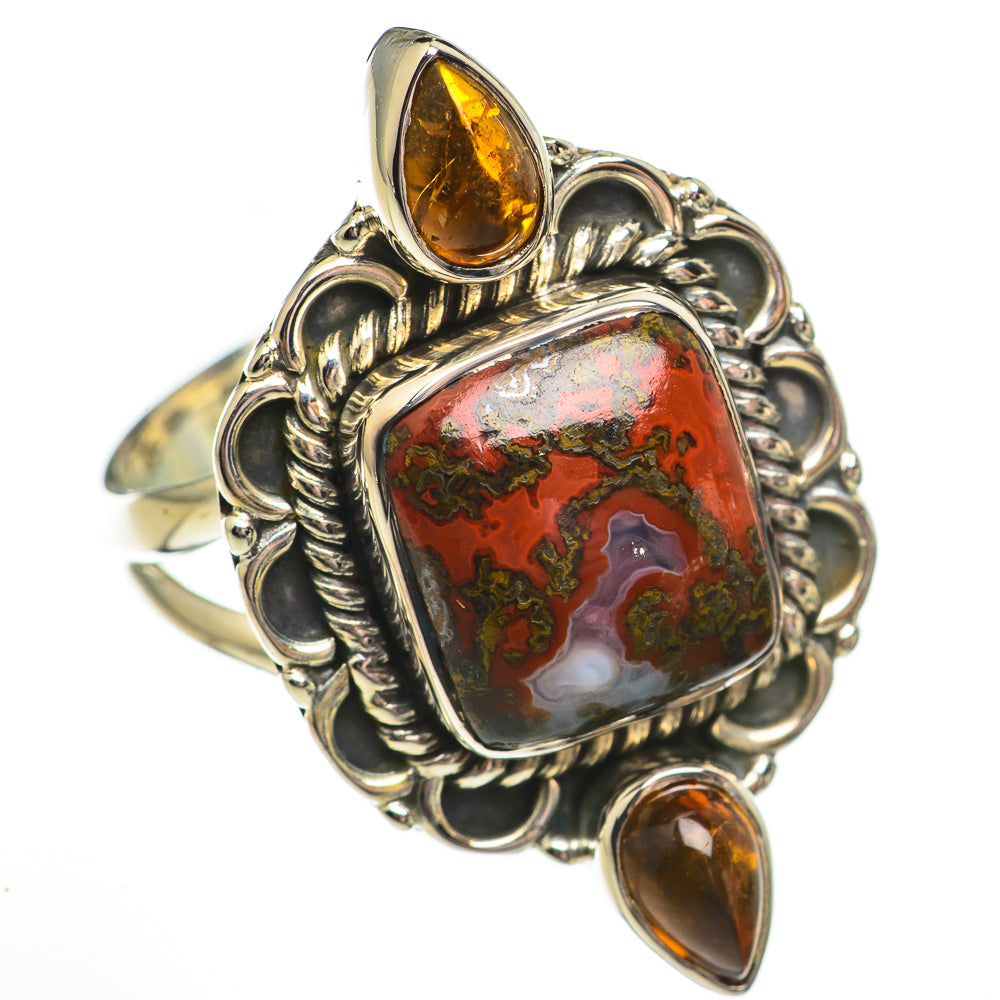 Moroccan Agate Rings handcrafted by Ana Silver Co - RING70770
