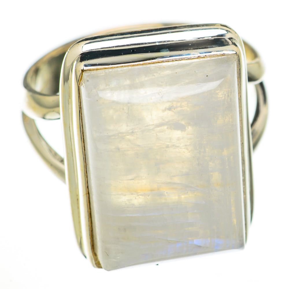 Rainbow Moonstone Rings handcrafted by Ana Silver Co - RING70786