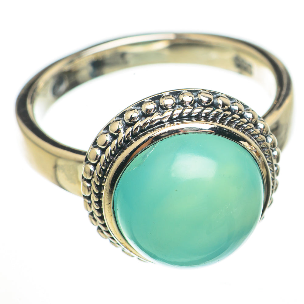 Aqua Chalcedony Rings handcrafted by Ana Silver Co - RING70801