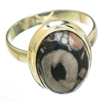 Crinoid Fossil Rings handcrafted by Ana Silver Co - RING70808