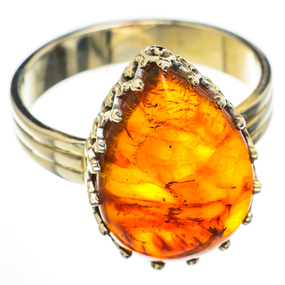 Baltic Amber Rings handcrafted by Ana Silver Co - RING70815