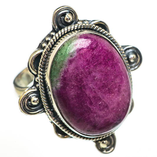 Ruby Zoisite Rings handcrafted by Ana Silver Co - RING70826