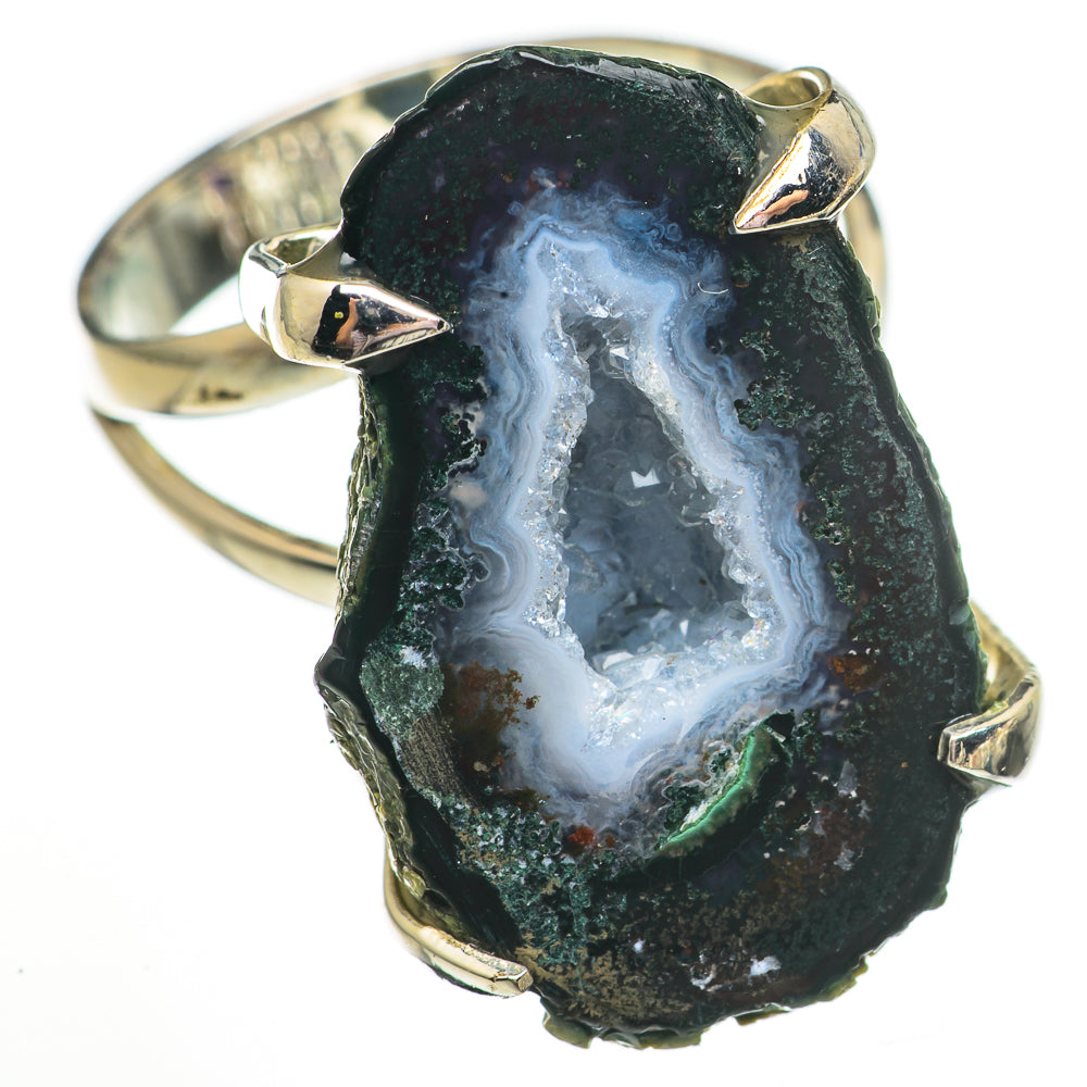 Coconut Geode Druzy Rings handcrafted by Ana Silver Co - RING70838