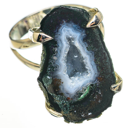 Coconut Geode Druzy Rings handcrafted by Ana Silver Co - RING70838