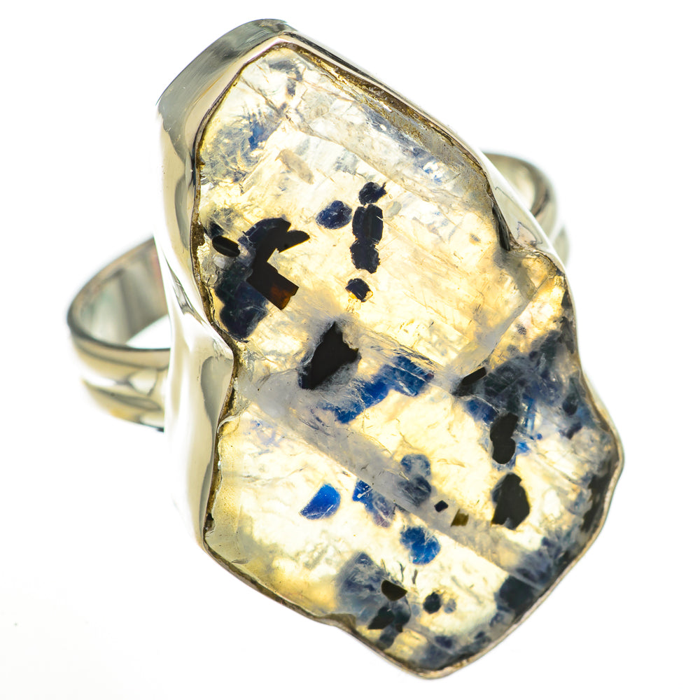 Rainbow Moonstone Rings handcrafted by Ana Silver Co - RING70839