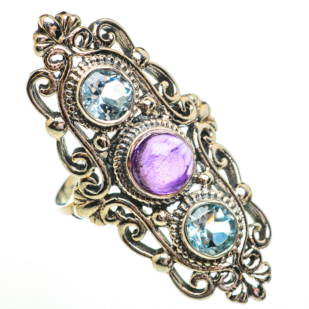 Blue Topaz Rings handcrafted by Ana Silver Co - RING70845