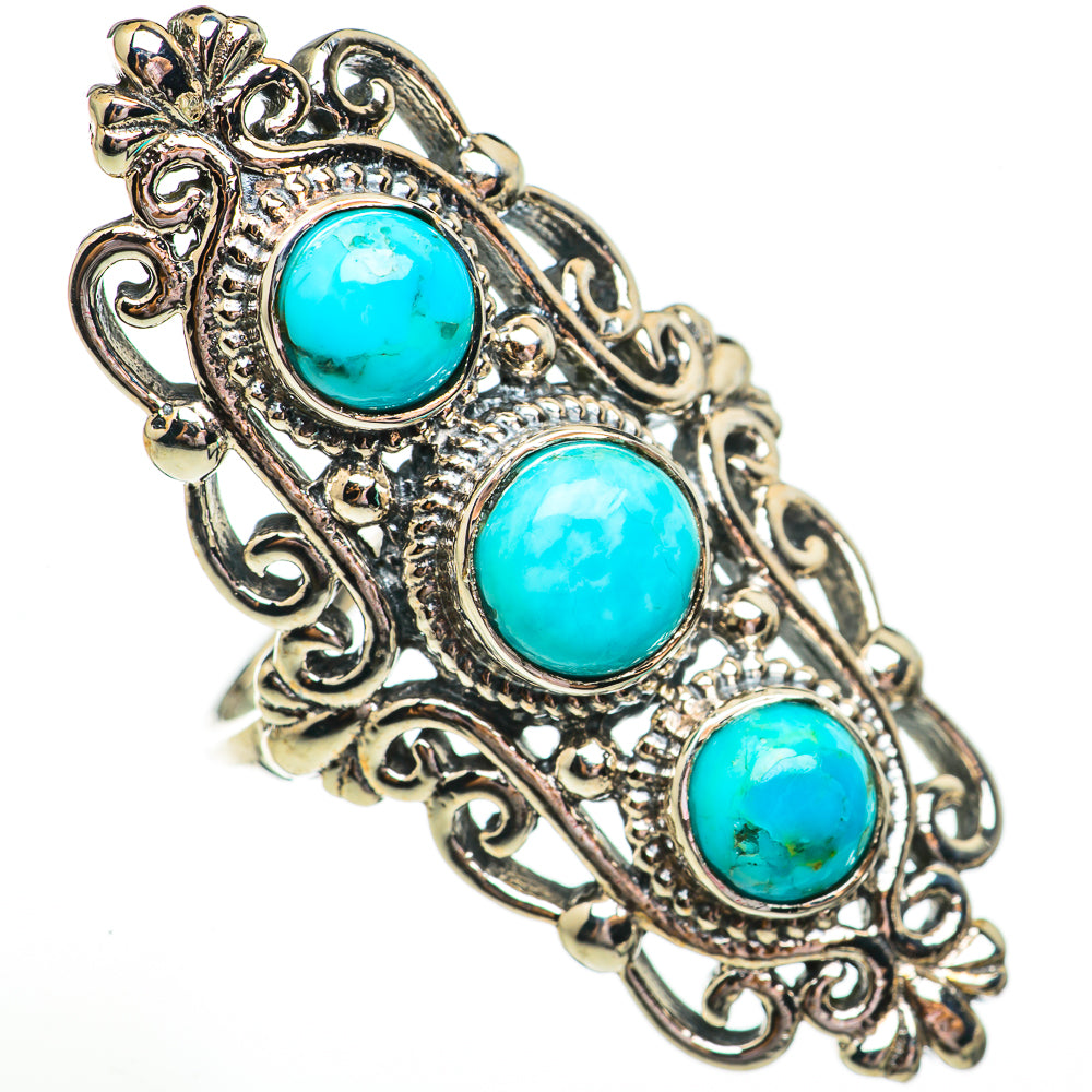 Tibetan Turquoise Rings handcrafted by Ana Silver Co - RING70854