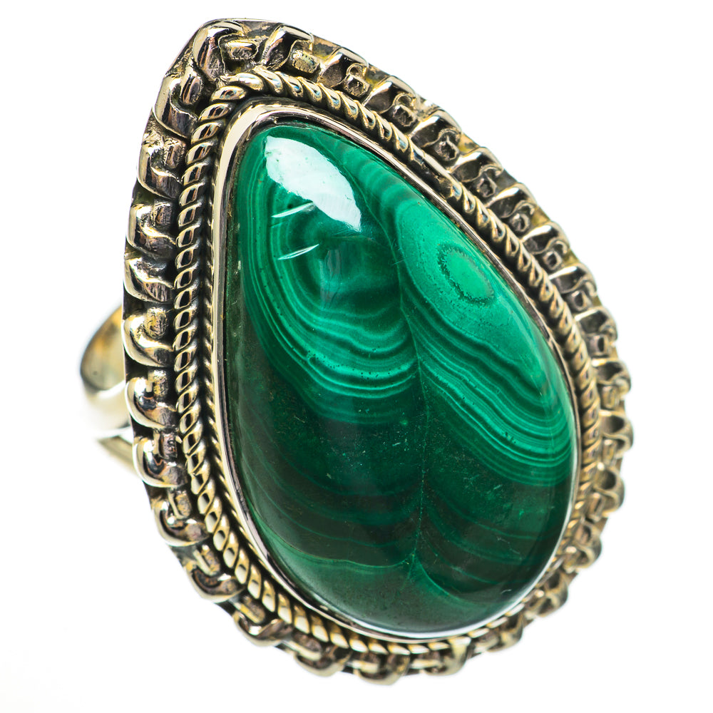 Malachite Rings handcrafted by Ana Silver Co - RING70865