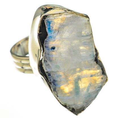 Rainbow Moonstone Rings handcrafted by Ana Silver Co - RING70878