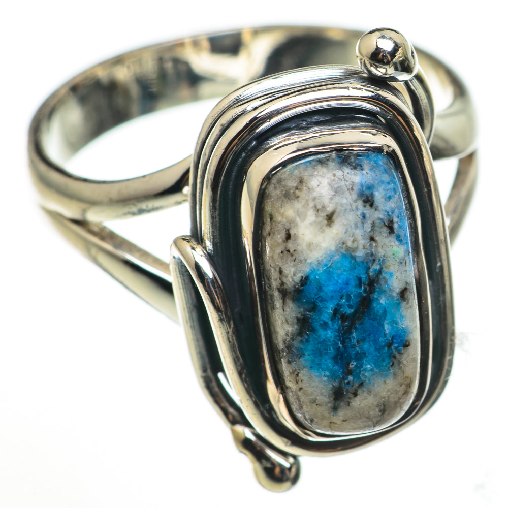 K2 Blue Azurite Rings handcrafted by Ana Silver Co - RING70888