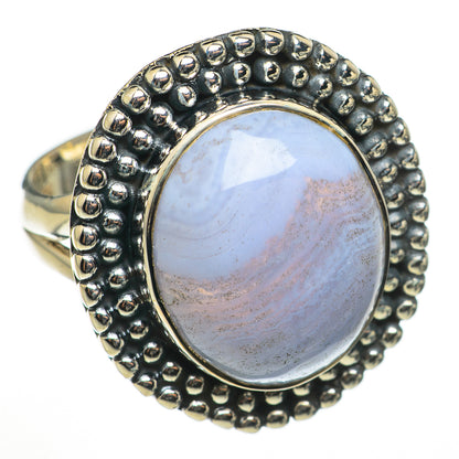 Blue Lace Agate Rings handcrafted by Ana Silver Co - RING70921