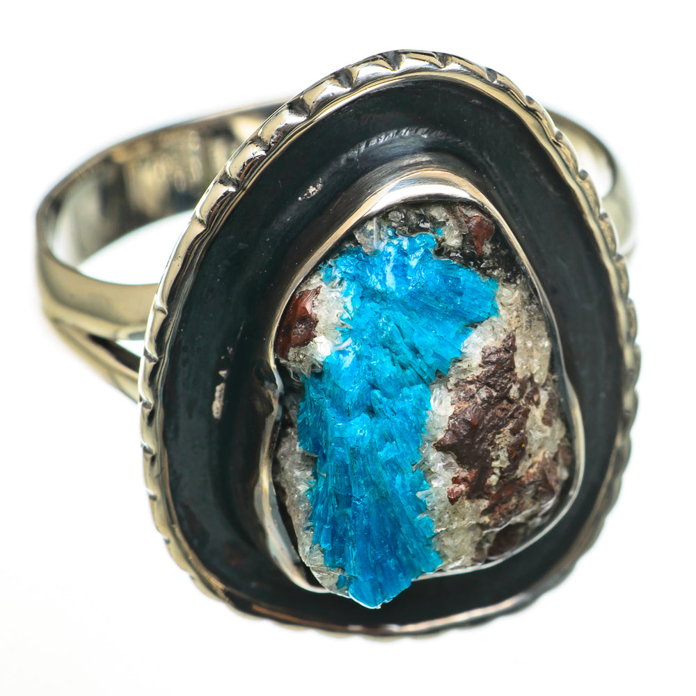 Cavansite Crystal Rings handcrafted by Ana Silver Co - RING70923