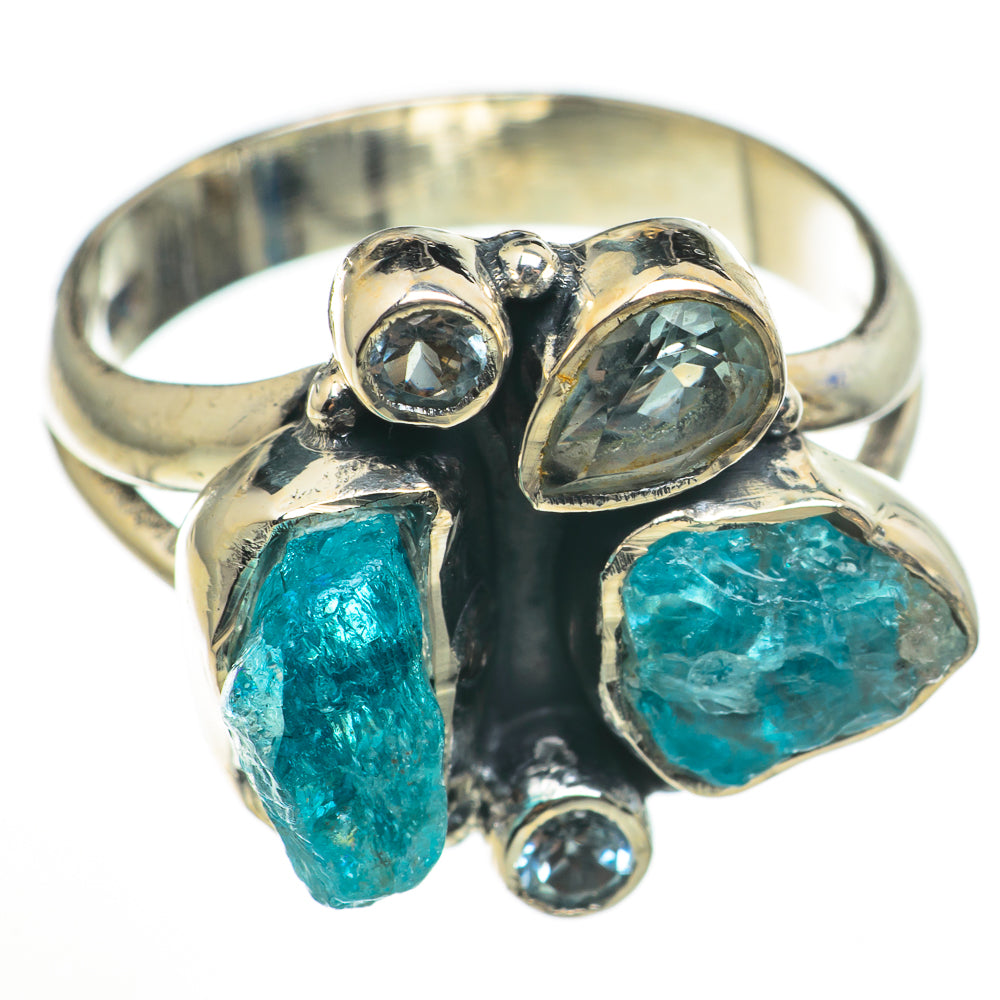 Blue Fluorite Rings handcrafted by Ana Silver Co - RING70933