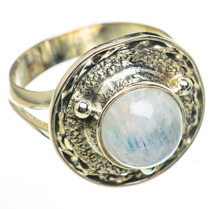 Rainbow Moonstone Rings handcrafted by Ana Silver Co - RING70959 - Photo 2