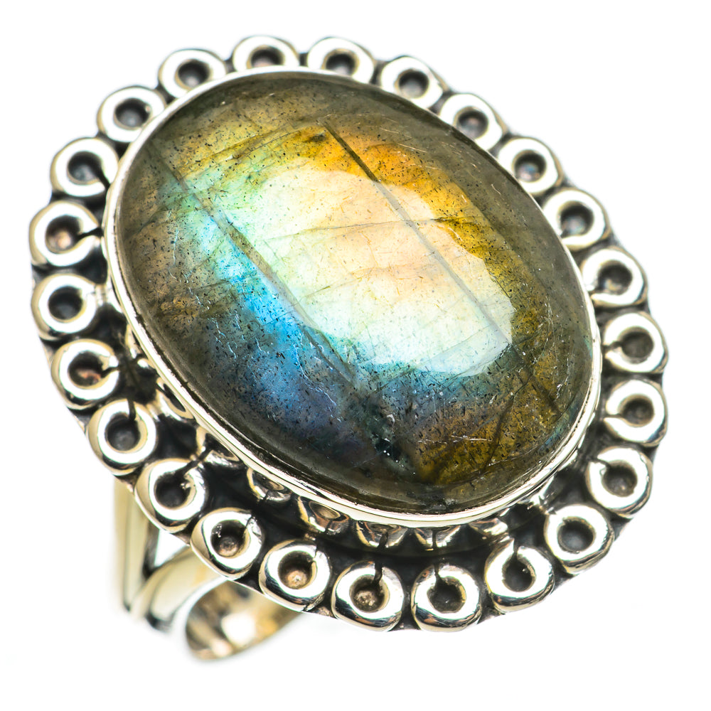 Labradorite Rings handcrafted by Ana Silver Co - RING70963