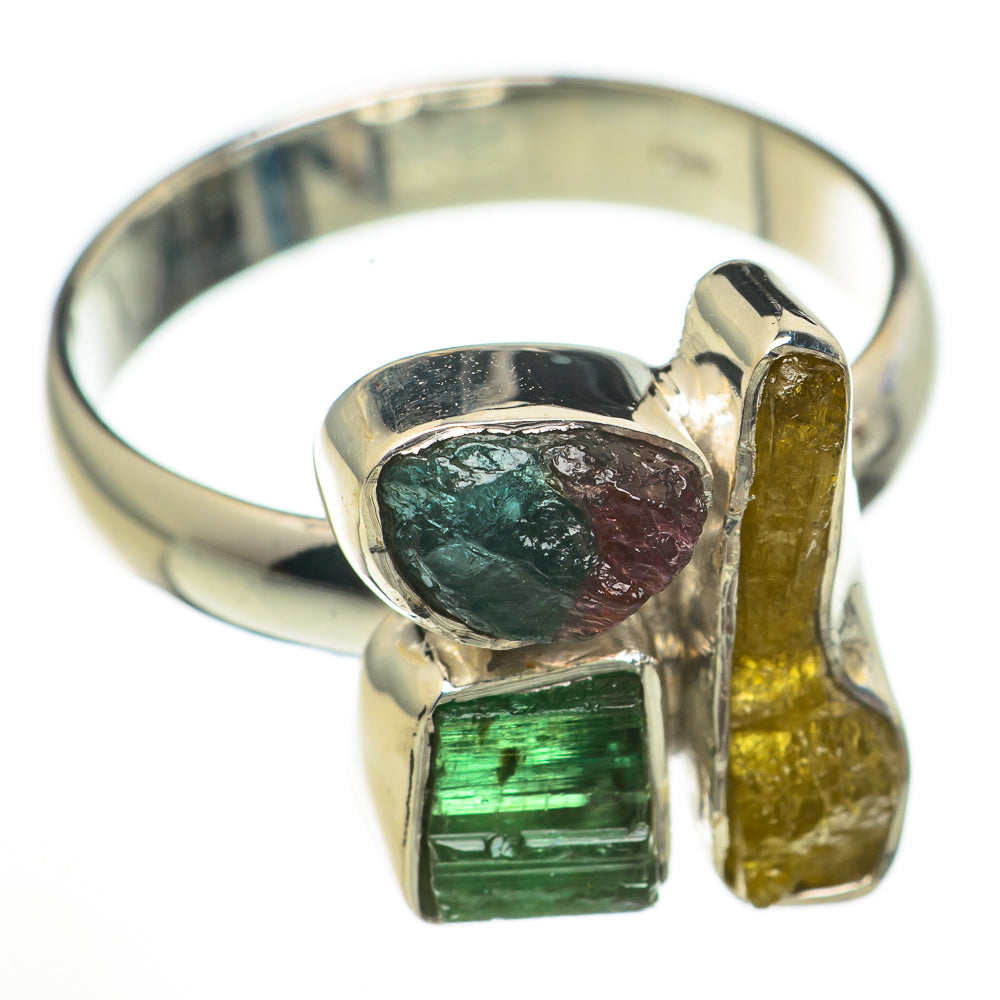 Green Tourmaline Rings handcrafted by Ana Silver Co - RING70964