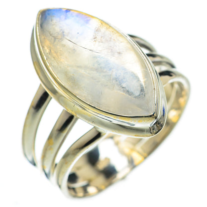 Rainbow Moonstone Rings handcrafted by Ana Silver Co - RING70997