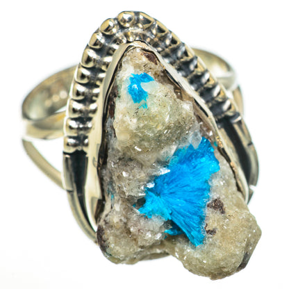 Cavansite Crystal Rings handcrafted by Ana Silver Co - RING71008
