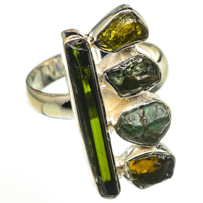 Green Tourmaline Rings handcrafted by Ana Silver Co - RING71038