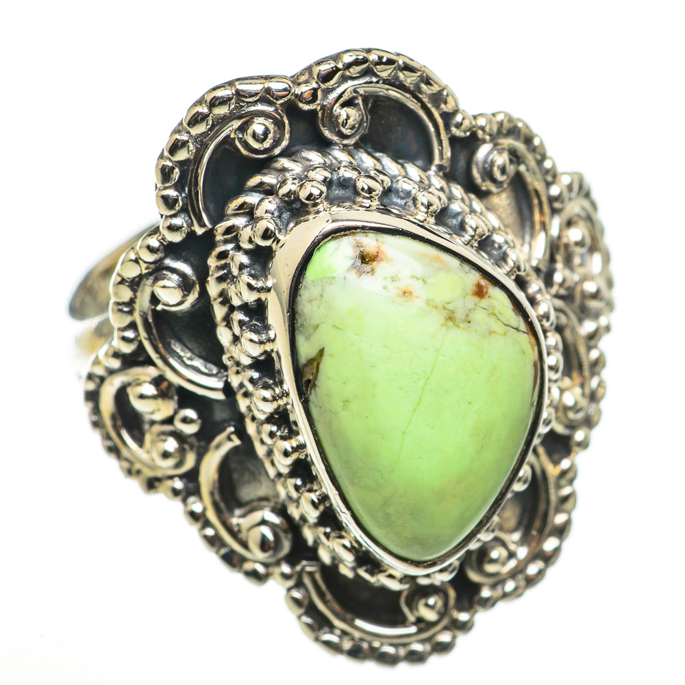 Lemon Chrysoprase Rings handcrafted by Ana Silver Co - RING71039