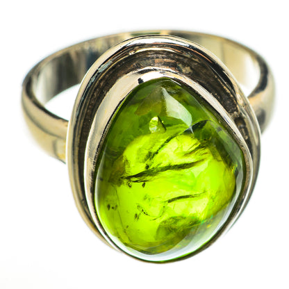 Green Tourmaline Rings handcrafted by Ana Silver Co - RING71049