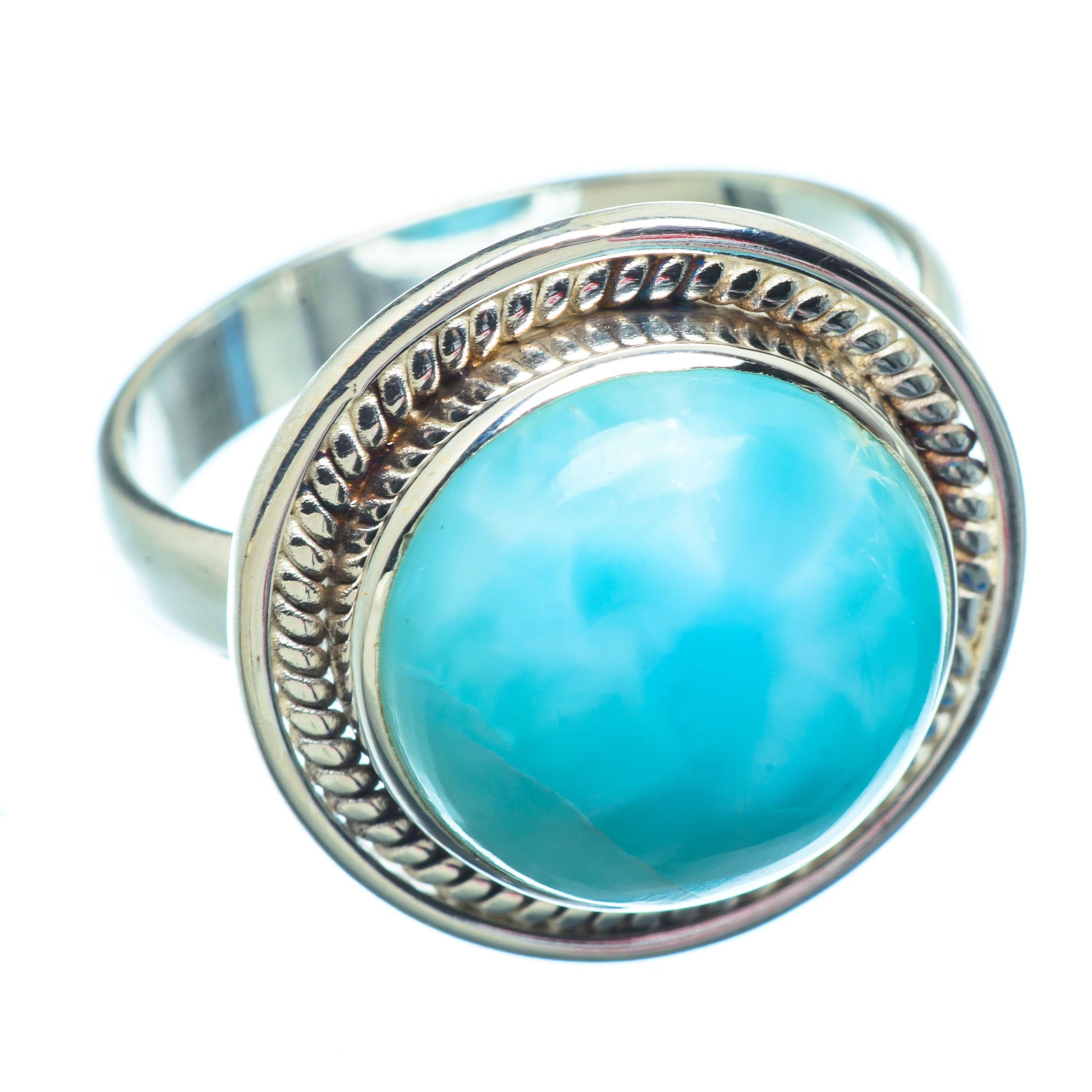 Larimar Rings handcrafted by Ana Silver Co - RING7108