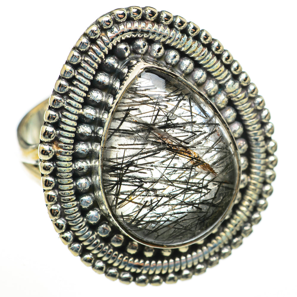 Tourmalinated Quartz Rings handcrafted by Ana Silver Co - RING71103