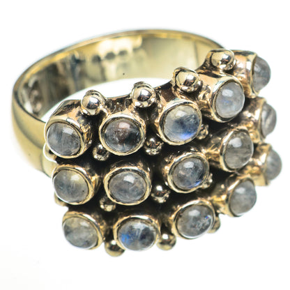 Rainbow Moonstone Rings handcrafted by Ana Silver Co - RING71109