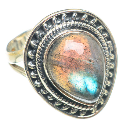Labradorite Rings handcrafted by Ana Silver Co - RING71117