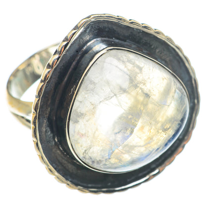 Rainbow Moonstone Rings handcrafted by Ana Silver Co - RING71145