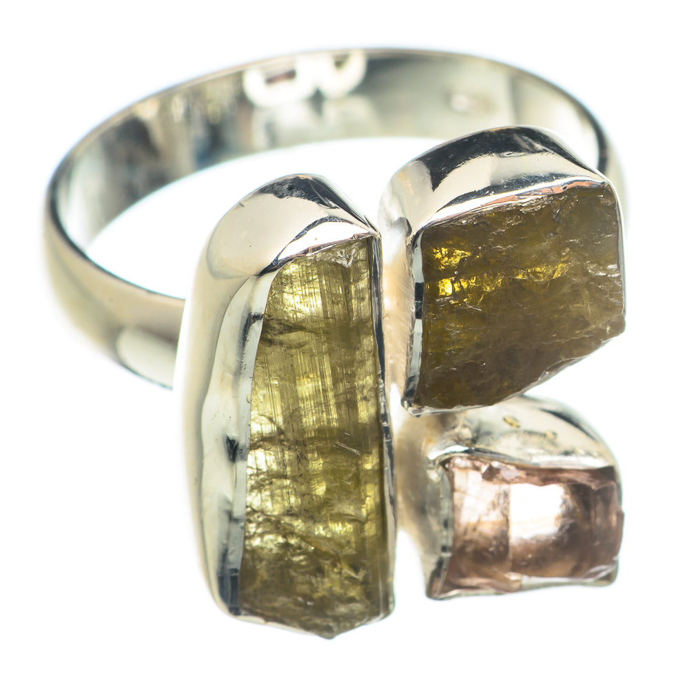Green Tourmaline Rings handcrafted by Ana Silver Co - RING71147