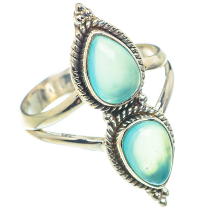 Aqua Chalcedony Rings handcrafted by Ana Silver Co - RING71151