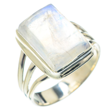 Rainbow Moonstone Rings handcrafted by Ana Silver Co - RING71177