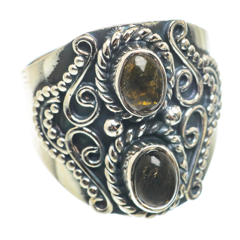 Green Tourmaline Rings handcrafted by Ana Silver Co - RING71181