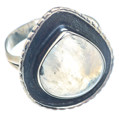 Rainbow Moonstone Rings handcrafted by Ana Silver Co - RING71216