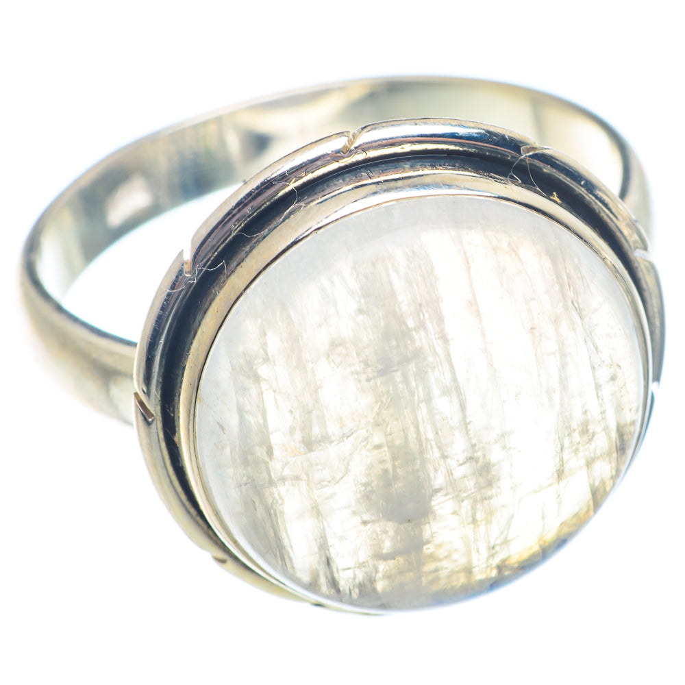 Rainbow Moonstone Rings handcrafted by Ana Silver Co - RING71218