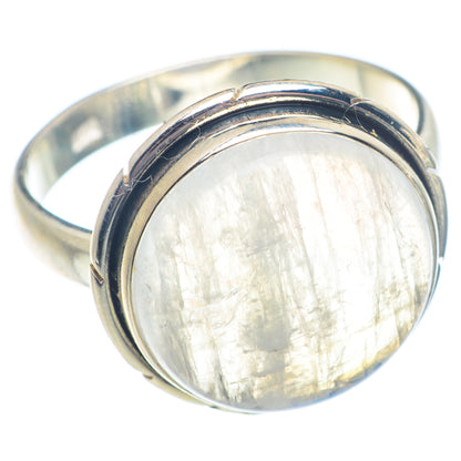 Rainbow Moonstone Rings handcrafted by Ana Silver Co - RING71218