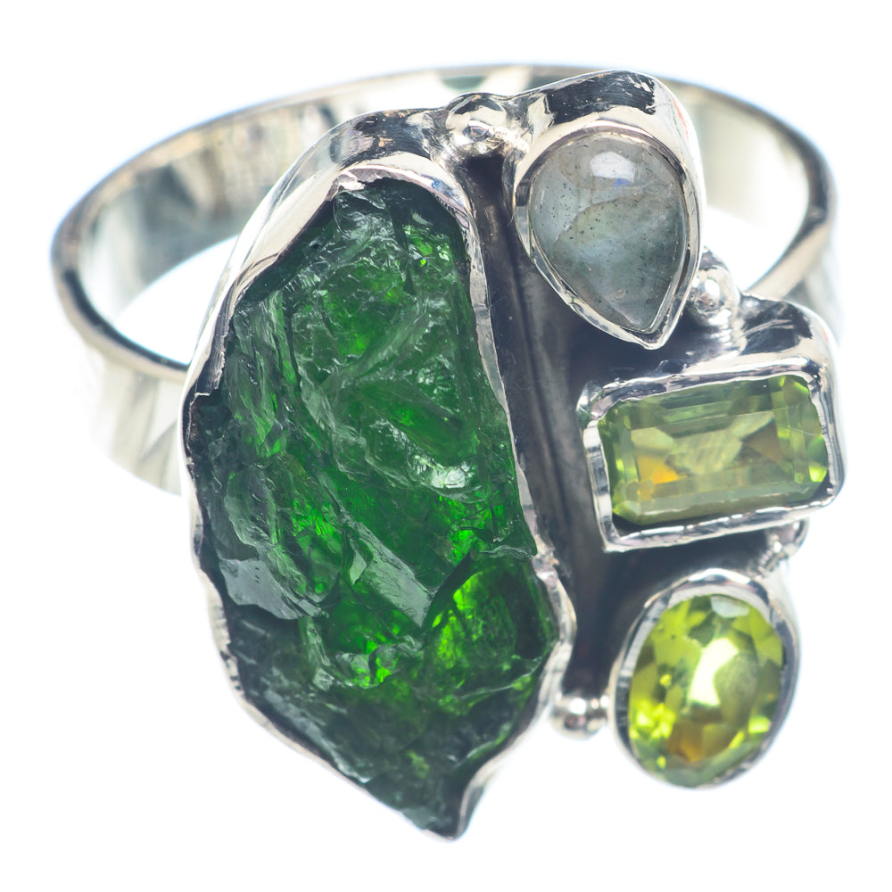 Green Tourmaline Rings handcrafted by Ana Silver Co - RING71235