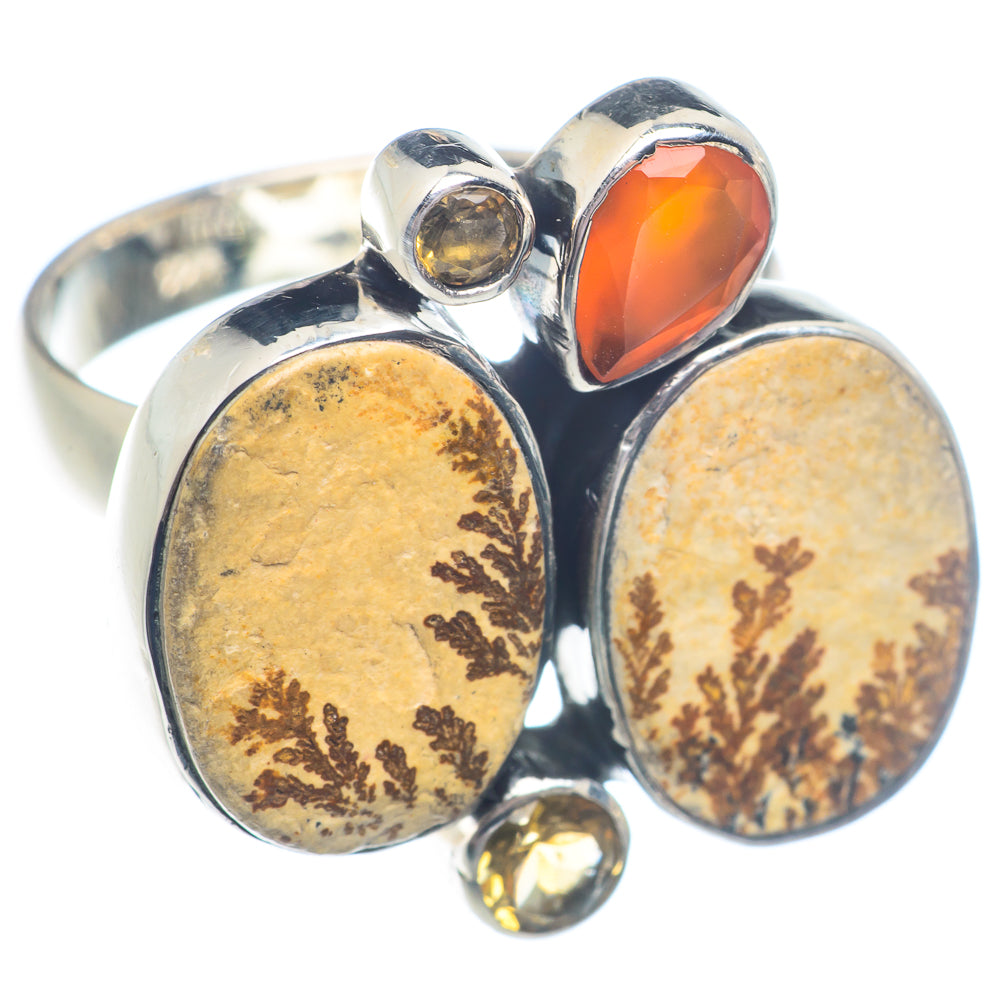 Germany Psilomelane Dendrite Rings handcrafted by Ana Silver Co - RING71237