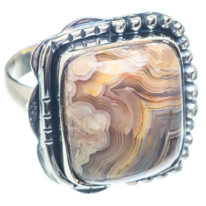 Laguna Lace Agate Rings handcrafted by Ana Silver Co - RING71238