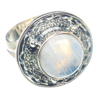 Rainbow Moonstone Rings handcrafted by Ana Silver Co - RING71257